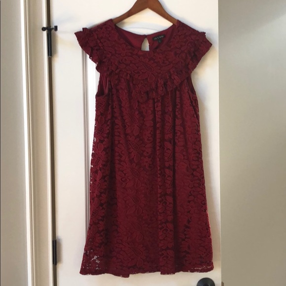 As U Wish Dresses & Skirts - Burgundy Lace Dress